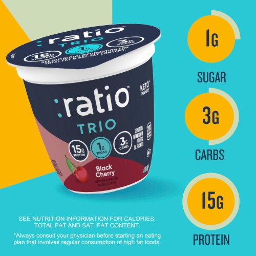 Ratio Keto Friendly Black Cherry Dairy Snack Perspective: back