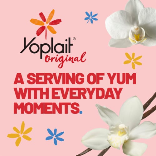 Yoplait Original French Vanilla Low Fat Yogurt Cups Perspective: back