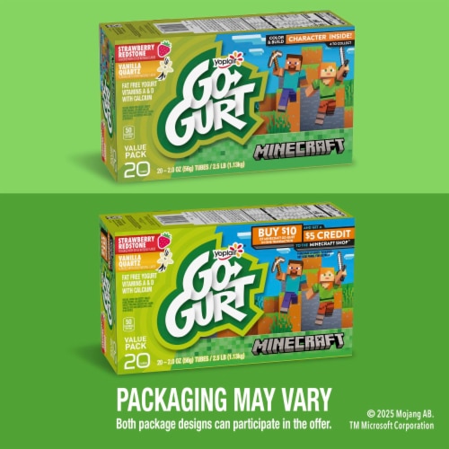 Go GURT Disney Frozen Strawberry & Vanilla Kids Fat Free Yogurt Tubes Perspective: back