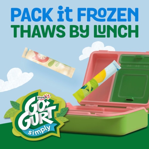 Go GURT Strawberry and Mixed Berry Kids Fat Free Yogurt Tubes Perspective: back