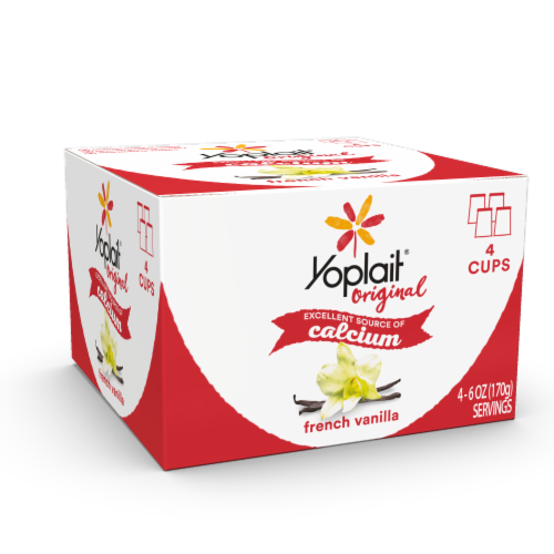 Yoplait Original French Vanilla Low Fat Yogurt Perspective: back