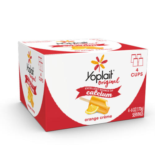 Yoplait Original Orange Creme Low Fat Yogurt Perspective: back