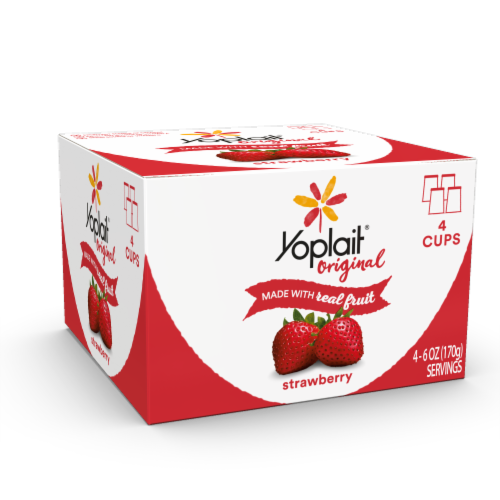 Yoplait Original Strawberry Low Fat Yogurt Perspective: back