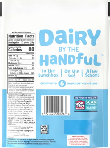 Nickelodeon™ General Mills Mixed Berry SpongeBob SquarePants™ Yo-Bites™ Dairy Snacks Perspective: back