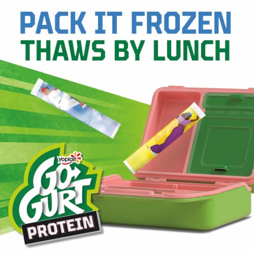 Go-GURT Protein Strawberry Kids Low Fat Yogurt Tubes Perspective: back