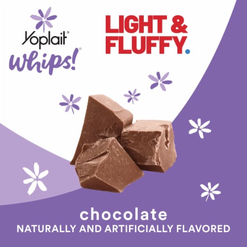 Yoplait Whips Chocolate Flavored Yogurt Mousse Cup Perspective: back