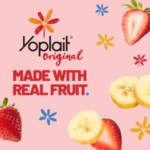 Yoplait Original Low Fat Strawberry and Strawberry Banana Yogurt Cups