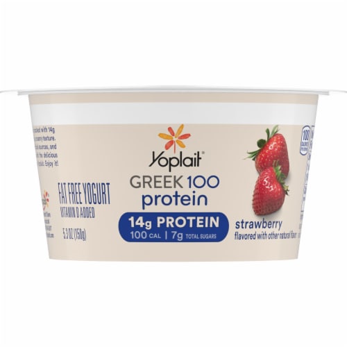 Yoplait Greek Yogurt Fat Free Yogurt Strawberry Perspective: back