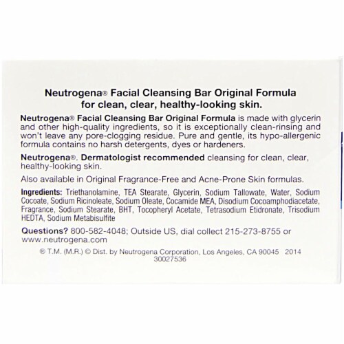 Neutrogena The Transparent Original Formula Facial Bar, 3.5 oz Perspective: back