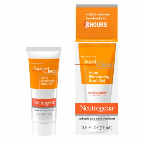 Neutrogena Rapid Clear Acne Eliminating Spot Treatment Gel with 2% Salicylic Acid Acne Medicine Perspective: back