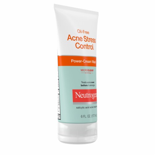 Neutrogena Oil-Free Acne Stress Control Power-Cream Face Wash 6 Fl. Oz Perspective: back
