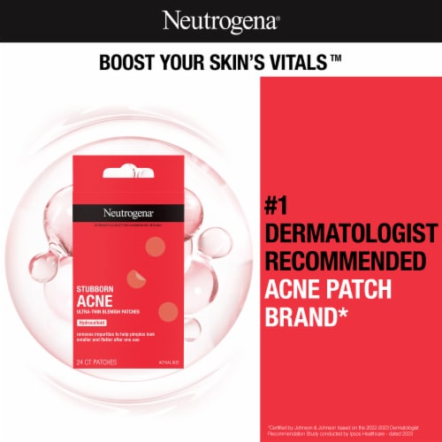 Neutrogena Stubborn Acne Hydrocolloid Acne Treatment Patches Perspective: back