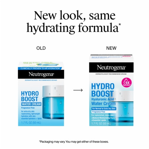 Neutrogena Hydro Boost Water Face Cream Fragrance Free for Sensitive & Acne-Prone Skin Perspective: back