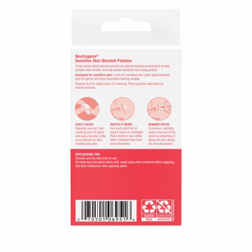 Neutrogena® Hydrocolloid Sensitive Skin Acne Patches Perspective: back