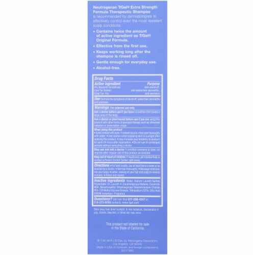 Neutrogena Extra Strength T/Gel Therapeutic Shampoo Perspective: back