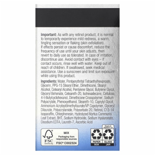 Neutrogena Rapid Wrinkle Repair Retinol Pro+ Anti-Wrinkle Night Moisturizer, Anti-Aging Face Perspective: back