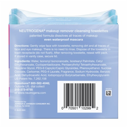 Neutrogena Makeup Remover Care Face Wipes Perspective: back