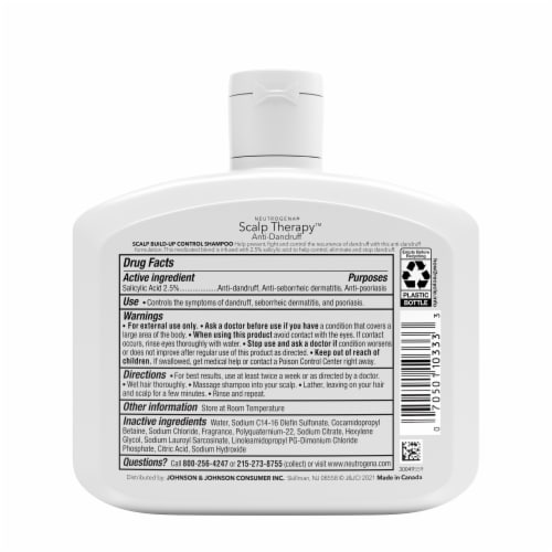 Neutrogena Scalp Therapy™ Anti-Dandruff Medicated Shampoo Perspective: back