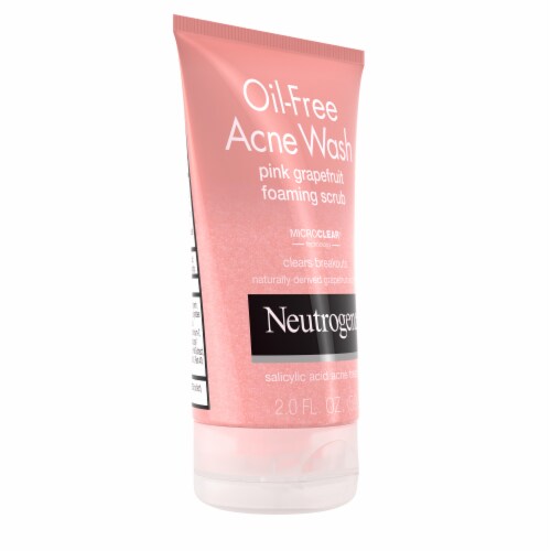 Neutrogena Oil-Free Pink Grapefruit Acne Wash Face Scrub, Gentle Foaming Travel Size Perspective: back