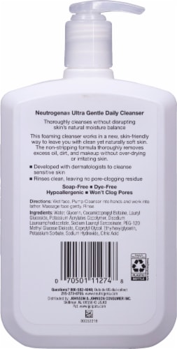 Neutrogena® Ultra Gentle Foaming Daily Facial Cleanser Perspective: back