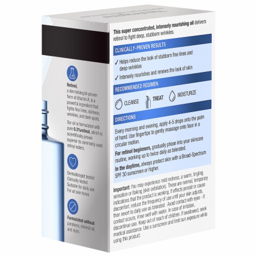 Neutrogena Rapid Wrinkle Repair Retinol Face Oil with Concentrated Retinol to Fight Fine Lines Perspective: back