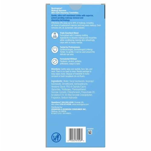 Neutrogena Makeup Remover Cleansing Towelettes and Face Wipes (132 Count) Perspective: back