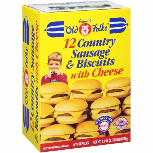 Purnell's Old Folks Country Sausage & Cheese Biscuits Perspective: back