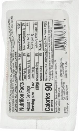 Chavrie® Cranberry & Candied Orange Peel Mild Goat Cheese Perspective: back