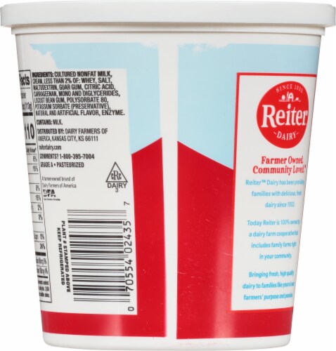 Reiter™ 4% Milkfat Small Curd Cottage Cheese Perspective: back