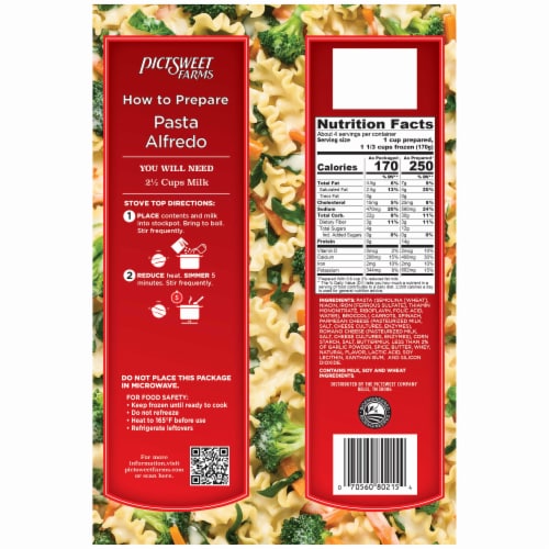 Pictsweet Farms® Pasta Alfredo with Broccoli Carrots & Spinach Perspective: back