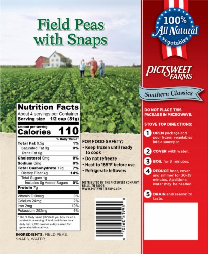 Pictsweet Farms® Southern Classics® Field Peas with Snaps Perspective: back