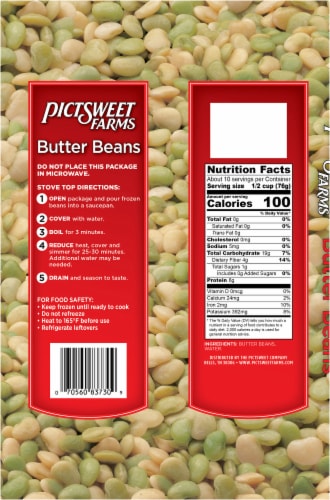 Pictsweet Farms® Butter Beans Perspective: back