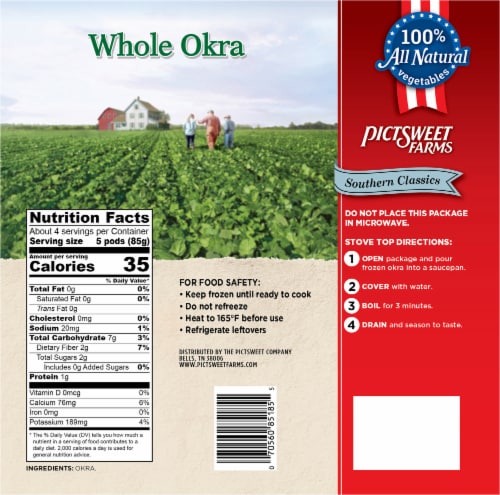 Pictsweet Farms® Southern Classics® Frozen Whole Okra Perspective: back