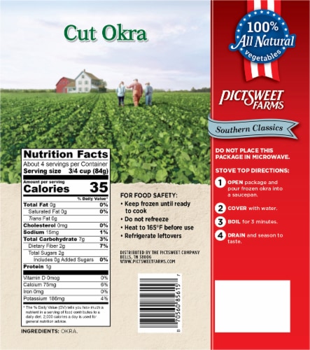 Pictsweet Farms® Southern Classics Frozen Cut Okra Perspective: back