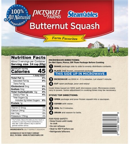 Pictsweet Farms® Steam'ables® Frozen Butternut Squash Perspective: back