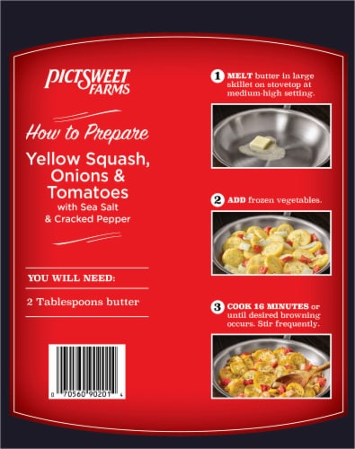Pictsweet Farms® Yellow Squash Onions & Tomatoes Skillet Frozen Vegetables Perspective: back