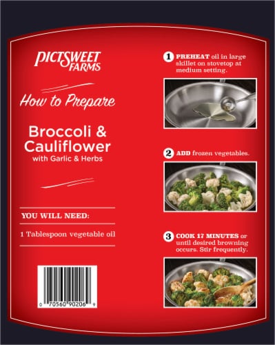 Pictsweet® Farms Frozen Garlic & Herb Broccoli & Cauliflower Perspective: back