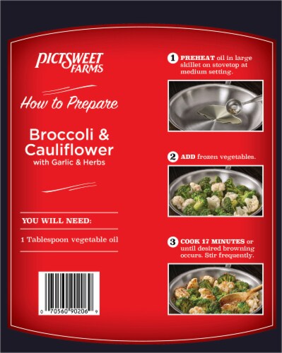 Pictsweet® Farms Frozen Garlic & Herb Broccoli & Cauliflower Perspective: back