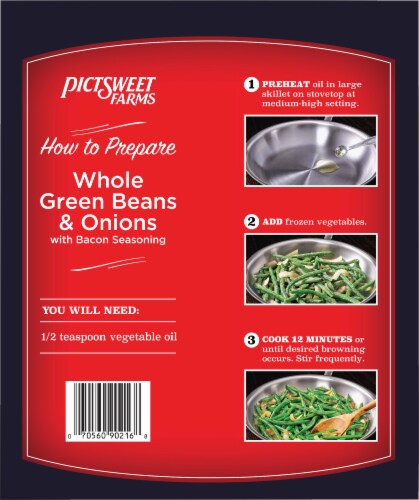 Pictsweet Farms® Seasoned for the Skillet Whole Green Beans & Onions Perspective: back