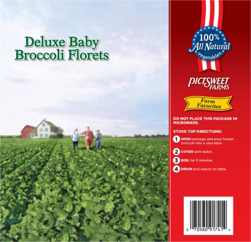 Pictsweet Farms® Deluxe Frozen Baby Broccoli Florets Family Size Perspective: back