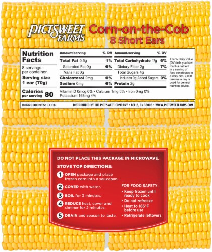 Pictsweet Farms® Frozen Short Ears Corn on the Cobs Perspective: back