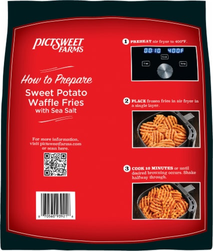 Pictsweet Farms® Air Fryer Waffle Cut Sea Salt Sweet Potato Fries Perspective: back