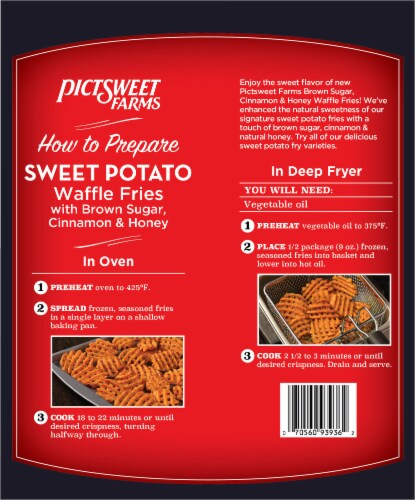 Pictsweet Farms® Sweet Potato Waffle Fries with Brown Sugar, Cinnamon & Honey Perspective: back