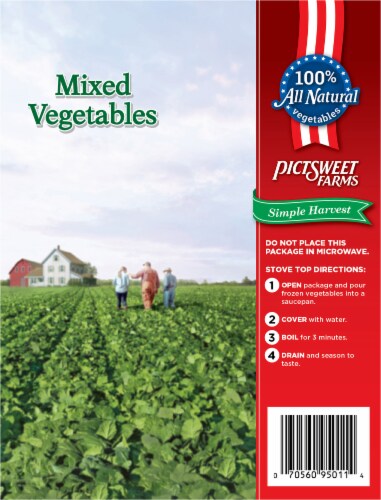 Pictsweet Farms® Family Size Frozen Simple Harvest Mixed Vegetables Perspective: back
