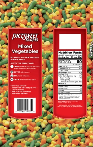 Pictsweet Farms® Mixed Vegetables Perspective: back
