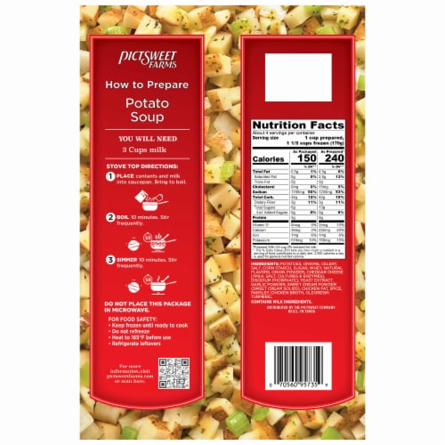 Pictsweet Farms® Potato Soup Perspective: back