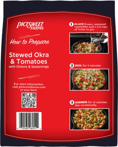 Pictsweet Farms Southern Cooking Seasoned Stewed Okra & Tomatoes Perspective: back