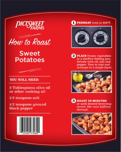 Pictsweet Farms® Frozen Vegetables for Roasting Sweet Potatoes Perspective: back