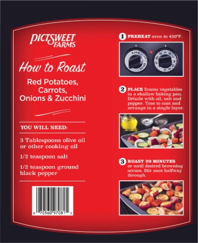 Pictsweet Farms® Red Potatoes Carrots Onions Zucchini Frozen Vegetables Perspective: back
