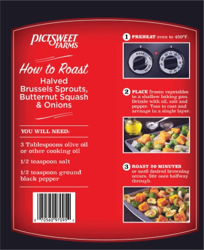 Pictsweet Farms® Frozen Vegetables for Roasting Halved Brussels Sprouts Butternut Squash & Onions Perspective: back